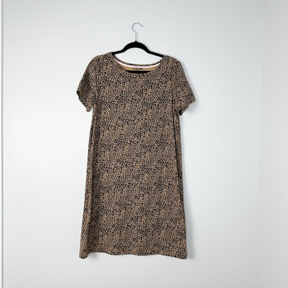 Lands' End Dresses & Skirts - Lands’ End Women’s Sheath Dress Animal Print Tan and Black Medium